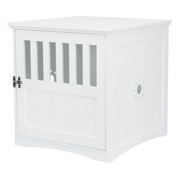 TRIXIE Furniture Style 1-Door Wooden Indoor Crate for Dogs, White