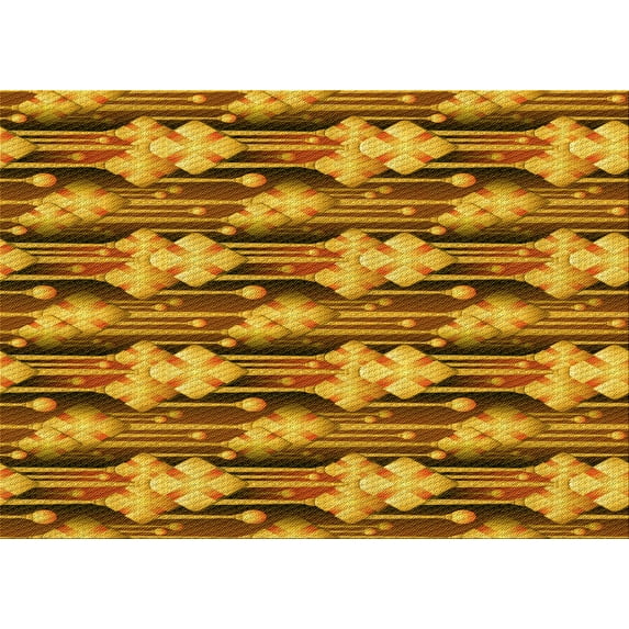 Ahgly Company Indoor Rectangle Patterned Tomato Sauce Red Area Rugs, 6' x 9'