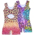 thumbnail image 2 of Aideaone 2 Pack Gymnastic Leotards for Girls Sparkly Kids Dance Unitards for Tumbling Ballet Dance Performance 4-8 Years, 2 of 8