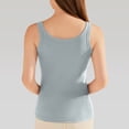 thumbnail image 4 of Ribbed Tank Tops for Women Built in Bra High Neck Racerback Shelf Bra Summer Camisole Yoga Shirts Sleeveless Undershirt Light Gray Size L, 4 of 7