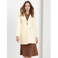 thumbnail image 4 of INSPIRE CHIC Women's Long Sleeves Button Closure Outerwear Mid Length Overcoat, 4 of 4