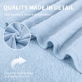 thumbnail image 6 of Jessy Home 8 Piece Home Collection Ultra Soft Cozy Towels 700 GSM Blue Plush Towel Set, 6 of 8