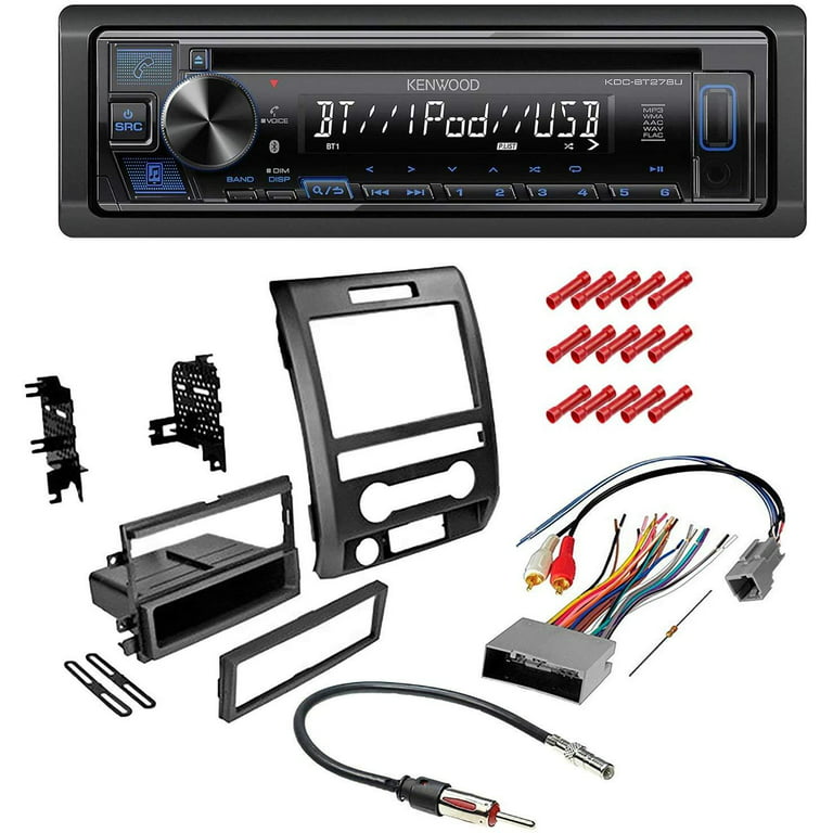 een beetje Onophoudelijk opwinding KIT8122 Kenwood Car Stereo with Bluetooth for 2013-2014 Ford F150 Classic  Dash w/ 1 DIN Car Stereo Install Kit CD/AM/FM Receiver USB Aux, Dual Phone  Connection, Pandora/Spotify/iHeartRadio Control - Walmart.com