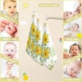 thumbnail image 2 of Coolnut 3 PCS Watercolor Sunflower Background Baby Muslin Washcloths, Face Towel Burp Cloths Ultra Soft Absorbent Cotton Bath Wipes Towels for Newborn Boys Girls, 2 of 6