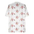 thumbnail image 4 of Patlollav Womans T-Shirt Plus Size Fashion Casual Scenic Flower Print V-Neck Tops, 4 of 6