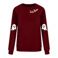 thumbnail image 4 of NMMUED Chandails d'Halloween, Chemises Décontractées pour Femmes, Col Rond, Chandails à Col Rond pour Femmes, Chandail Citrouille d'Halloween, Chandails d'Automne pour Femmes, Vin G, 4 of 4