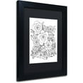 thumbnail image 2 of Trademark Fine Art "Flower Design 2" Canvas Art by KCDoodleArt Black Matte, Black Frame, 2 of 4