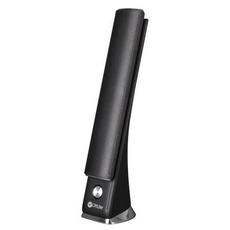 OttLite - Rise LED Desk Lamp w/ LCD Smart Display, USB Charging Port, 3 Brightness Settings, 3 Color Temperatures & Foldable Shade - Black