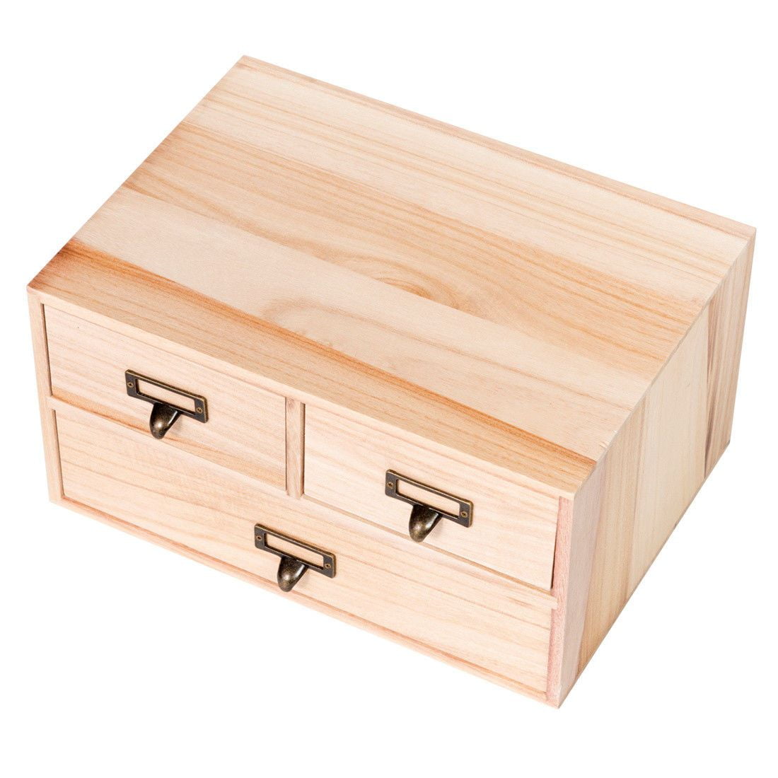 3 Drawers Wooden Jewelry Pastel Organizer Storage Box Art Small Wood 3 Drawers Wooden Jewelry Pastel Organizer Storage Box Art Small Wood Cabinet