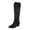Black, variant on UngA Boots for Women Women's Mid Calf Boot Low Heel Comfort Slouchy Bootie Pink,9