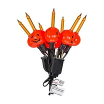 Halloween Pumpkin Bubble Lights 6-LED Decorative Lights String With Black lines, Holiday Decor For Bedroom, Porch, Fireplace And Fall Party