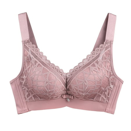 

Non Marking Underwear Female Summer No Steel Ring Gathered Sports Beauty Vest Lace Bra Thin Plus Size Bra Compression Bra