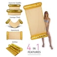 thumbnail image 3 of POZA Inflatable Water Hammock - Luxurious Pool Float Lounger Filled with Confetti, 4-in-1 Exercise Saddle, Lounge Chair, Hammock, & Drifter, Great for Beach & Swimming Pool - 56" x 30", 3 of 7