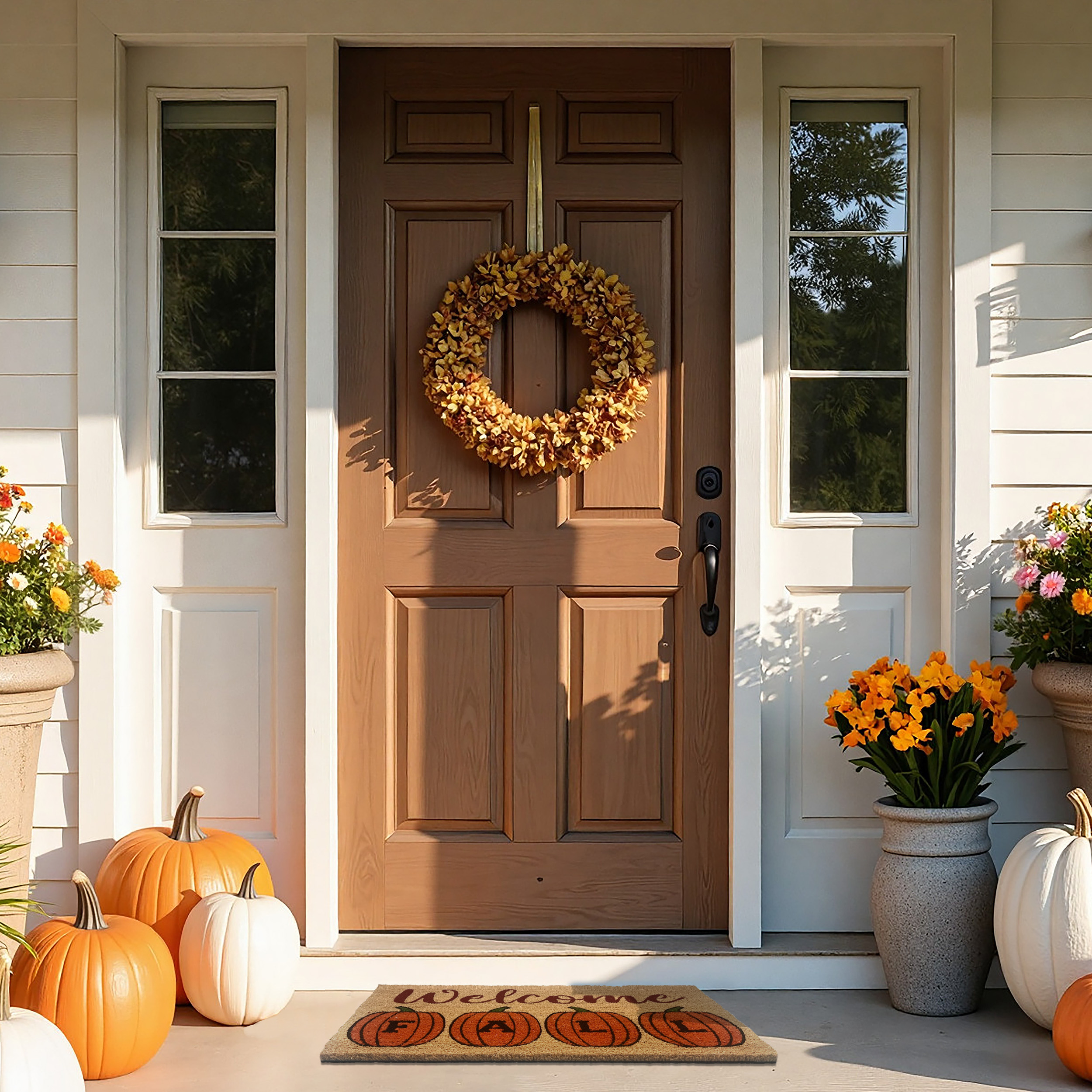 Achim Printed Coir Mat 18" x 30", Welcome Pumpkins