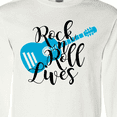 thumbnail image 4 of Inktastic Rock and Roll Lives with Blue Guitar Long Sleeve T-Shirt, 4 of 5