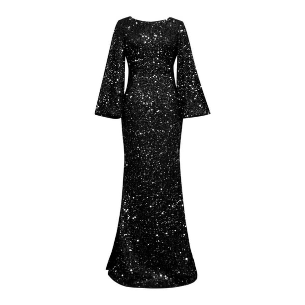 slim fit dress slacks Short Sequin Long Sleeve Homecoming Dress by La Femme Black / 00 main image 0