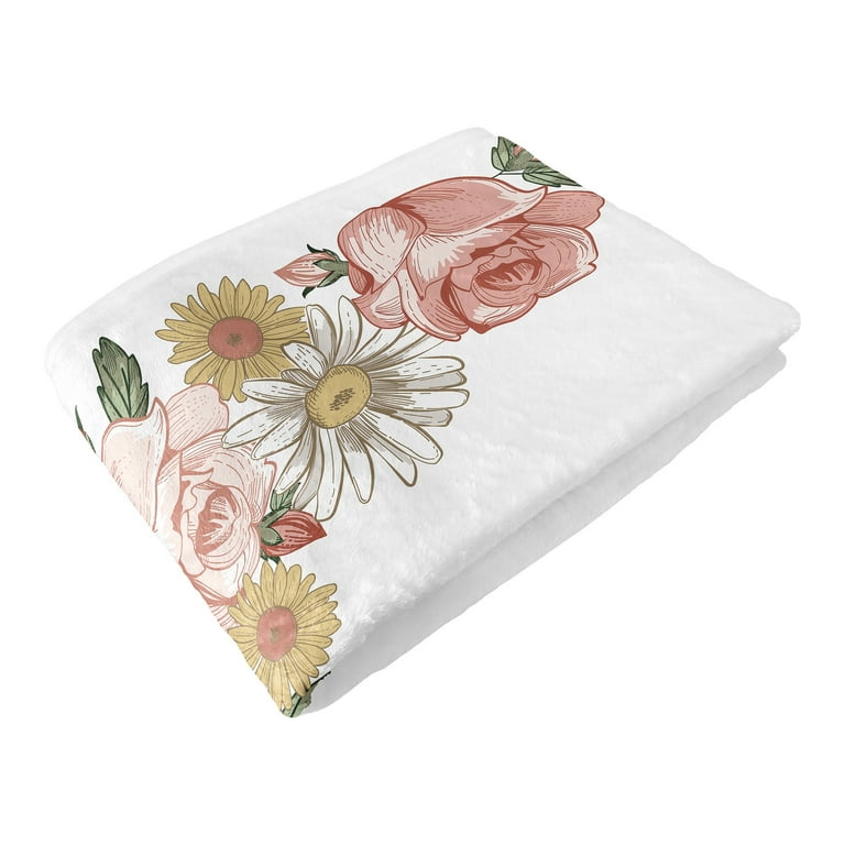 Vintage floral online baby blanket