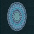 thumbnail image 1 of Ahgly Company Machine Washable Indoor Square Transitional Glacial Blue Ice Blue Area Rugs, 7' Square, 1 of 7