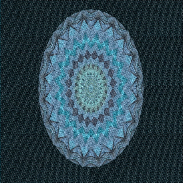 Ahgly Company Machine Washable Indoor Square Transitional Glacial Blue Ice Blue Area Rugs, 7' Square