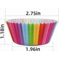 thumbnail image 6 of 100 Pack Rainbow Cupcake Liners - Standard Size, Greaseproof Paper Muffin Liners for Birthday Party, Wedding Cake, Colorful Cupcake Wrappers, 6 of 7