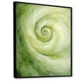 thumbnail image 2 of Designart "Dreamy Green Serene Spiral" Abstract Spirals Floater Framed Canvas Prints, 2 of 5