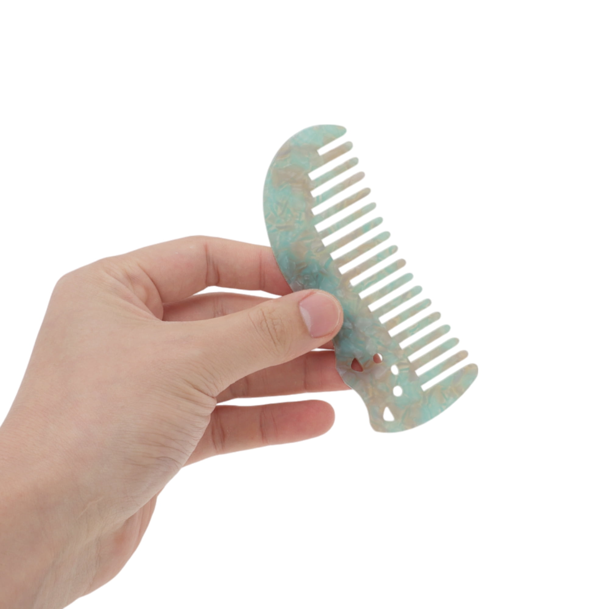 Unique Bargains 1 Pc Cute Cat Marble Hair Comb suitable for All Hair Types Styles Cyan