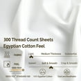 thumbnail image 4 of Superior 4-Piece Modern White 300 Thread Count Egyptian Cotton, King, 4 of 8