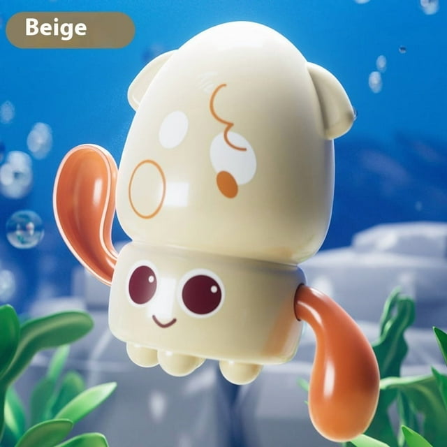 Baby bath water toy - Bath Toys for Toddlers ,Cute Wind-up Swimming winding octopus playing in the water Baby Bathtub Toys for 1-3 Years Old 6 to 12 Months Boys Girls & Kids (beige)
