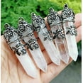 thumbnail image 2 of K-KED 5pcs Rock Quartz stone Rose Pendants Chakra Reiki Healing Amulet Energy, 2 of 2