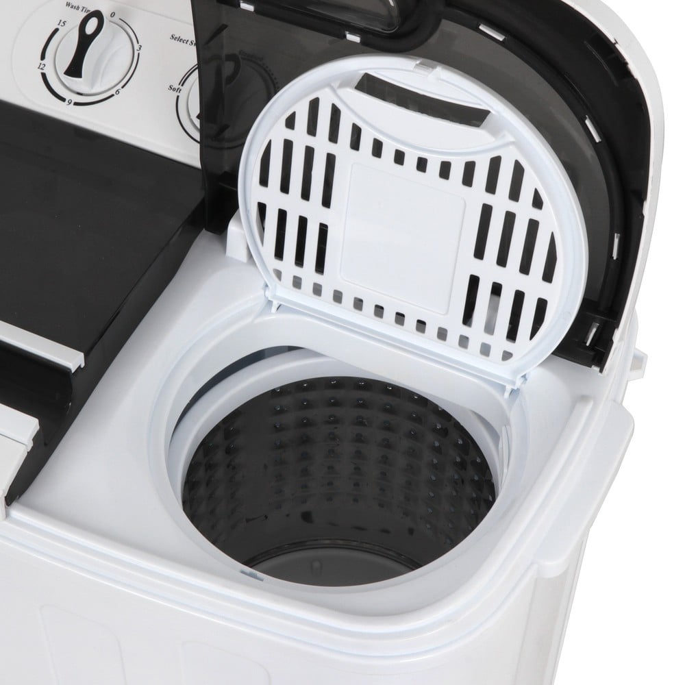 SONGMY 8 lbs Portable Washing Machine, Twin Tub Semi-Automatic Compact Washer and Spin Dryer, Ideal for Apartments, RVs, Dorms