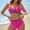 aa02_Pink, variant on Elvqul Bikini for Women Two Piece Womens Swimsuit Black