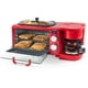 thumbnail image 1 of Breakfast Station Nostalgia 3 en 1, estilo retro, con cafetera, color rojo, 1 of 7