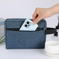 thumbnail image 4 of Portable Toiletry Bag Oxford Fabric Makeup Bag with Side Handle Cosmetic Pouch for Weekender Travel Business Trip, 4 of 8