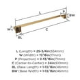 thumbnail image 6 of Amerock Mulholland Champagne Bronze 24 inch (610mm) Towel Bar, 6 of 8