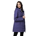 thumbnail image 3 of Elezay Women's Lightweight Puffer Jacket Two-Way Zipper Winter Coats Plus Size Packable Down Jacket Long Hooded Parkas, 3 of 5