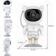 thumbnail image 2 of Lámpara de proyección de astronauta Robot cielo estrellado lámpara de proyección LED con control remoto y temporizador decoración del hogar decoración de dormitorio de Navidad esquí esquí Gafas de esquí, 2 of 5