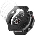 thumbnail image 1 of Funda protectora de pantalla Msvueioe para Amazfit T-Rex 3, paquete 1+4, 1 of 6