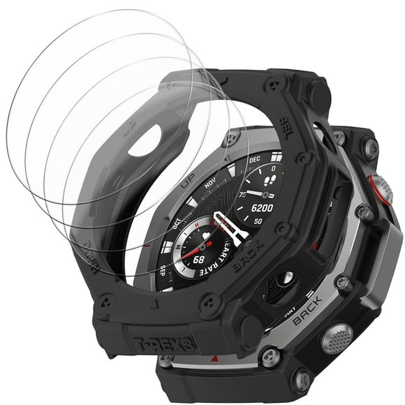 Funda protectora de pantalla Msvueioe para Amazfit T-Rex 3, paquete 1+4