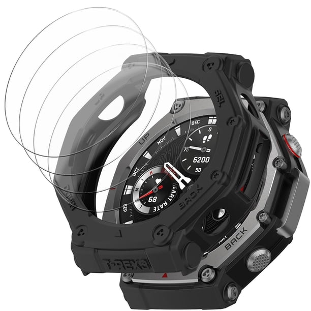 Funda protectora de pantalla Msvueioe para Amazfit T-Rex 3, paquete 1+4
