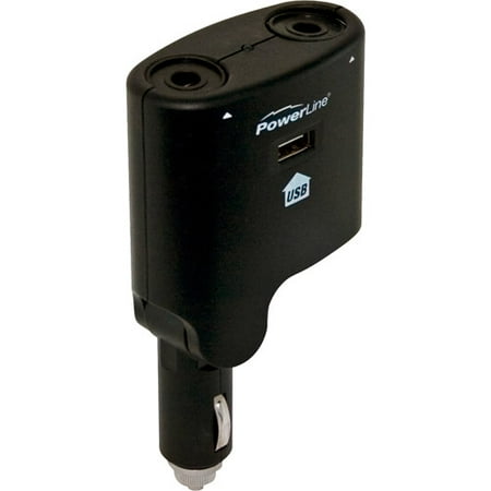 PowerLine Dual Socket Extender with USB