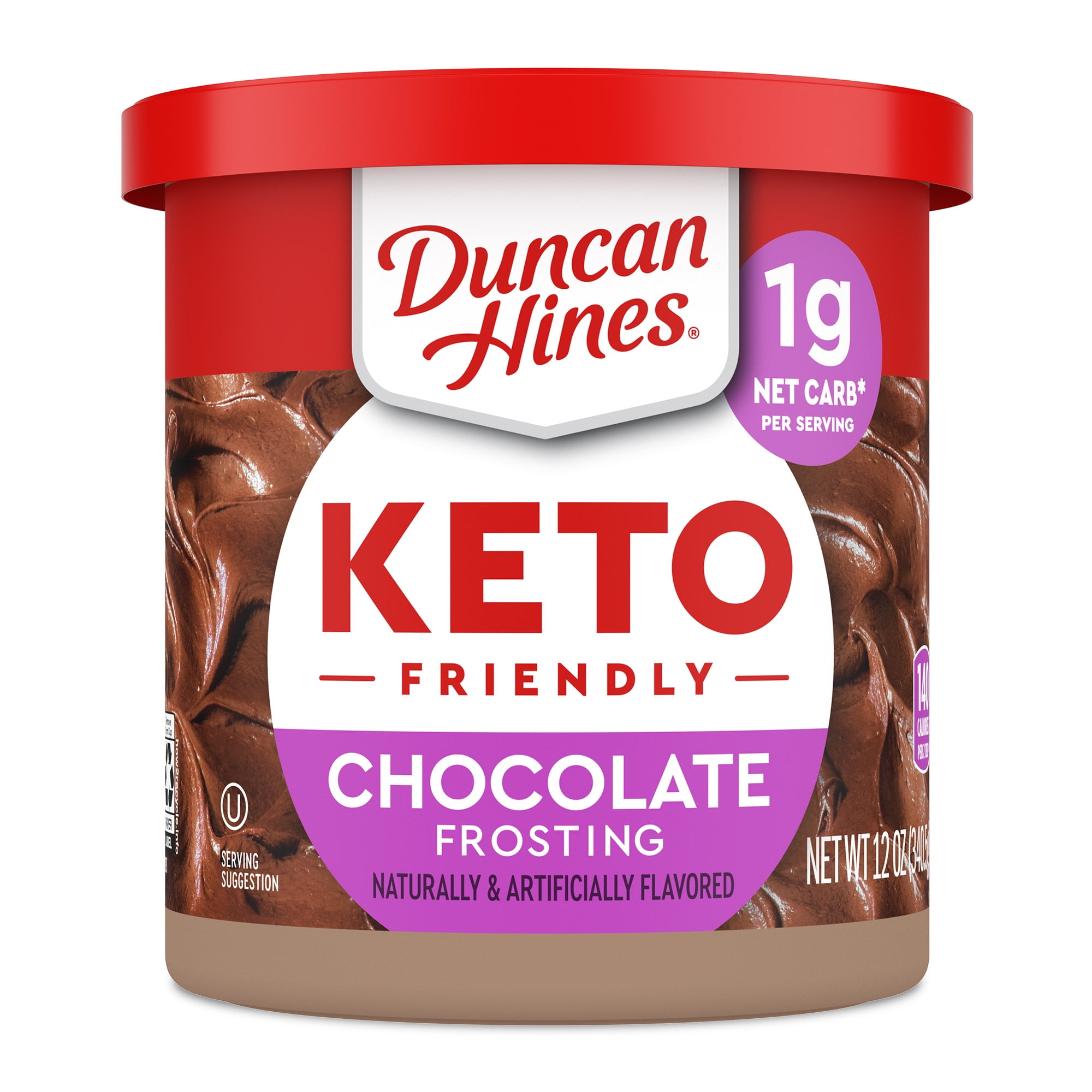 Duncan Hines Keto Friendly Chocolate Flavored Frosting, 12 oz.