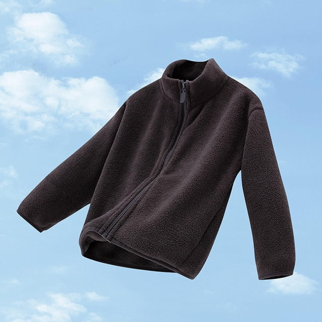 Cowsor Toddler Fleece Jacket Kids Lightweight Outerwear Boys Girls Long Sleeve Fall Spring Coa