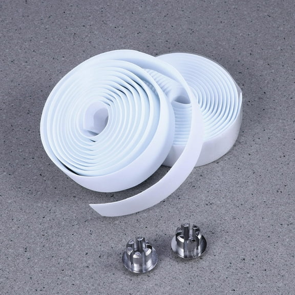 WEUVEB 1 Pair White Rubber Foam Handlebar Tape Wrap Anti-Slip Cushioned Grip for Bicycle Handlebars 11.4x1.2x0.2in