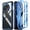 Blue/Clear, variant on Poetic Guardian Case for OnePlus 13R 5G (2025), Built-in Screen Protector [Work with Fingerprint ID], Black/Clear