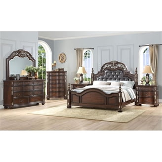 Ashley Bittersweet 6 Piece Wood Queen Panel Bedroom Set in Light Brown -  Walmart.com