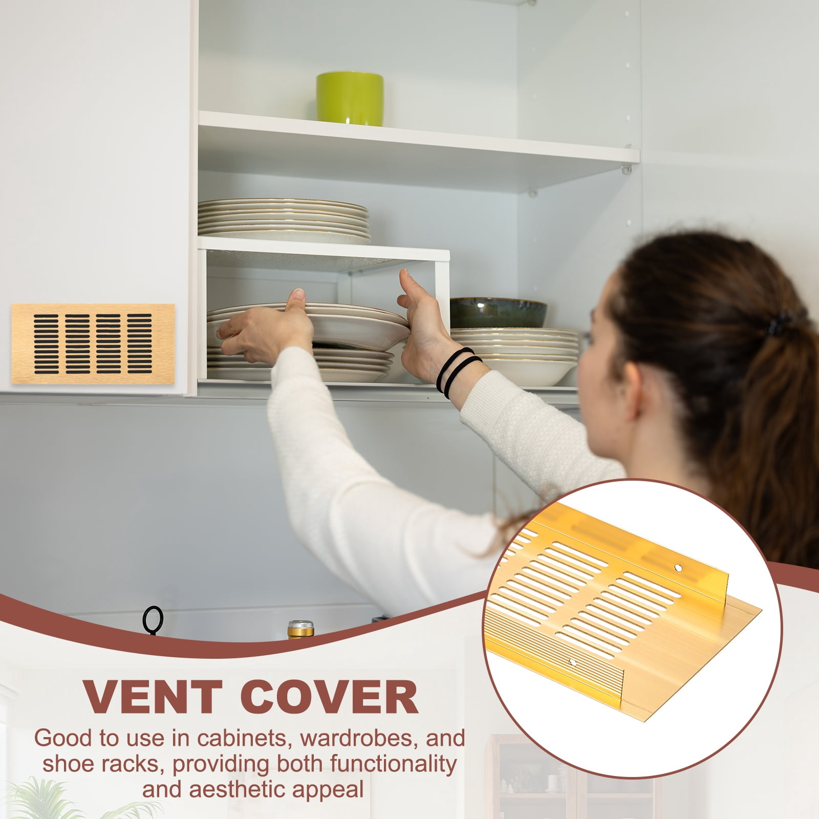 Uxcell Rectangle Ventilation Grille, Aluminum Air Vent Cover Louvered Ventilation Cover with Mounting Screws 16 x 4 Inch