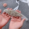 thumbnail image 4 of Miangastore Ceinture de Mariée en Strass Blanc 1 Pce Accessoire de Robe au Design Exquis, 4 of 8
