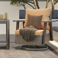 thumbnail image 4 of MeetLeisure Outdoor Polyethylene (PE) Wicker Swivel Rocker Chair，Tan, 4 of 6