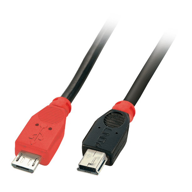 vogn Genoptag pulver Lindy Lindy 2M Usb Otg Cable - Black, Type Micro-B To Mini-B (31719)  Electronic_Adapter - Walmart.com