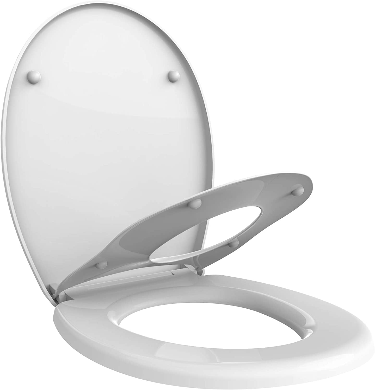 QUICK RELEASE SOFT CLOSE TOILET SEAT WHITE ROUND OVAL BATHROOM CHILD ADULT TRAIN 